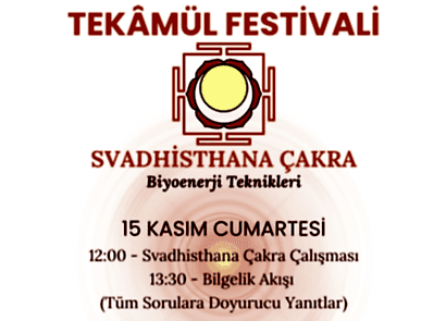 15 Kasım Tekâmül Festivali - Svadhisthana Çakra Çalışması