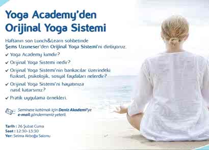DENİZBANK - ORİJİNAL YOGA SİSTEMİ SUNUMU